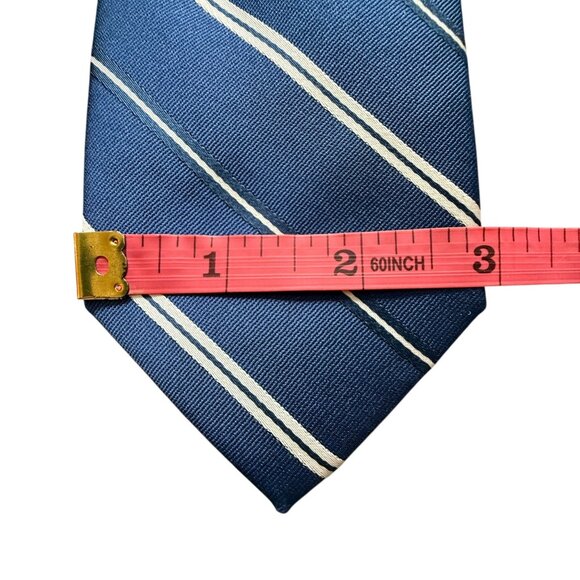 Jos A Bank Heritage Collection Blue Striped Silk Tie 3" Width 58" Length Classic - Picture 5 of 10